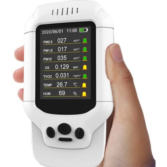 Handheld Multi-Function Air quality Monitor (PM2.5, TVOC, temperature, humidity) - Picture 2 of 2